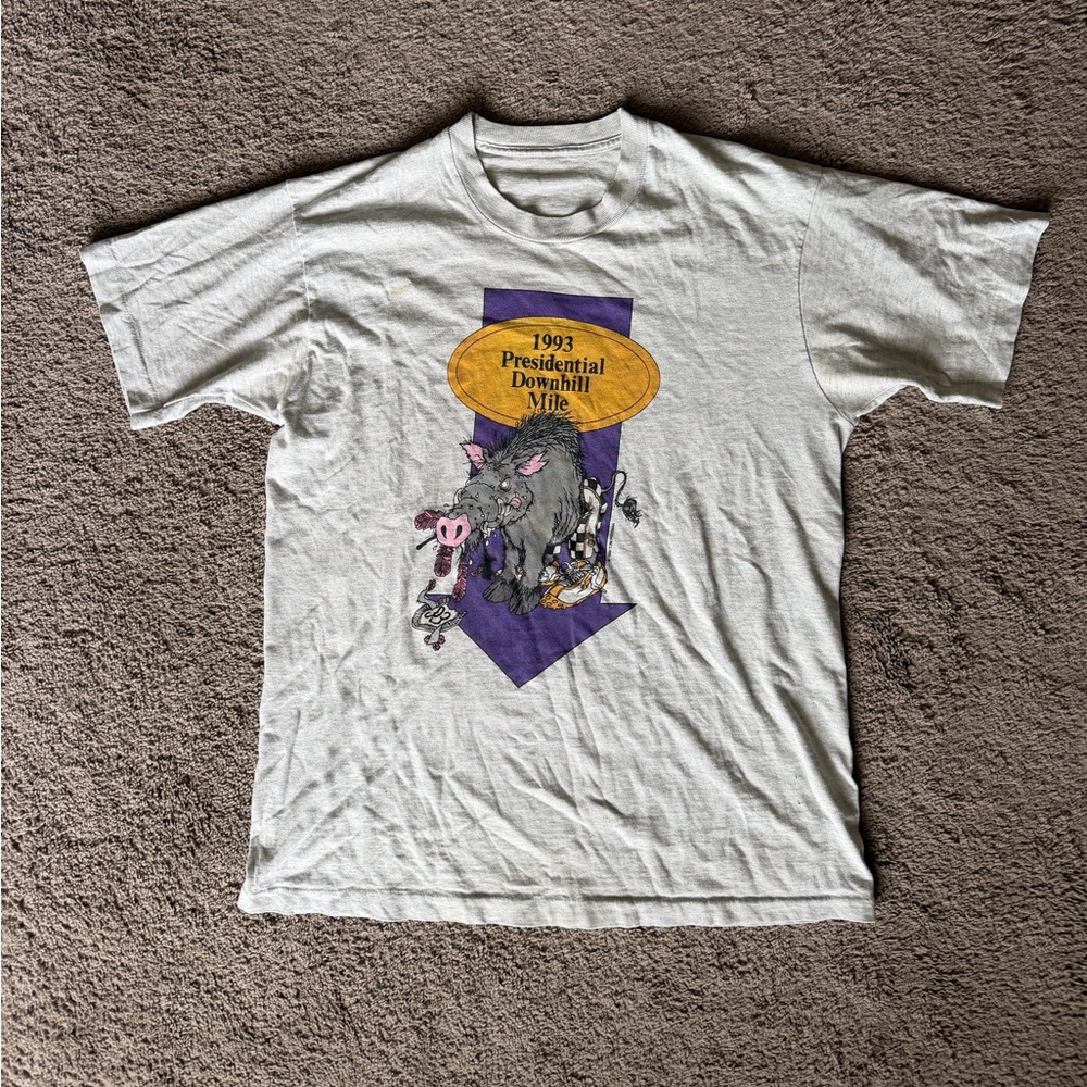 1993 Presidential Downhill Mile Graphic T-Shirt